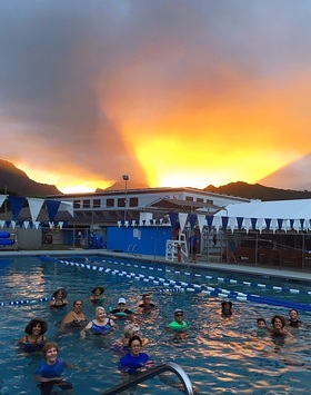 Pool-sunset